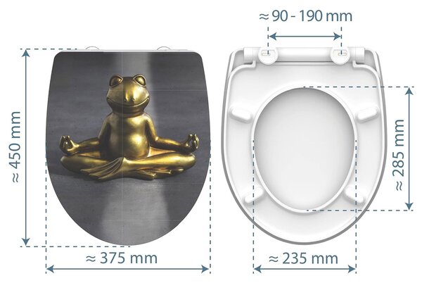 Eisl Sanitär WC prkénko Duroplast Soft Close Relaxing Frog High Gloss 82581