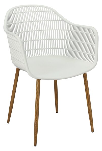 Židle Becker bílá/přírodní