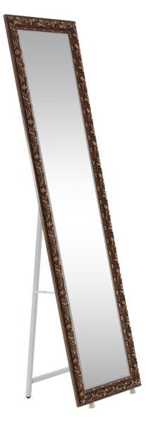 KONDELA Designové zrcadlo, hnědá, PANTOS