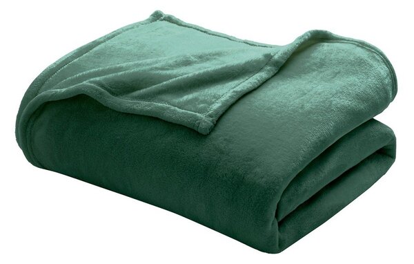 Zelená deka z mikroflanelu 220x240 cm Flanou – douceur d'intérieur