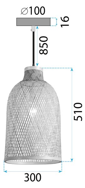 Toolight Závěsné osvětlení BOHO 1CP NEW OSW-05103