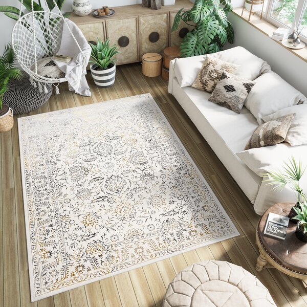 Makro Abra Kusový koberec GOLDEN MZ45H Klasický Moderní krémový Rozměr: 80x150 cm
