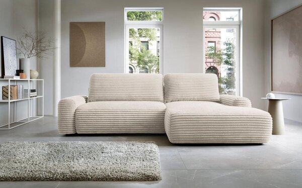 Rohová sedací souprava Afelia (P) (krémová). Akce -10%