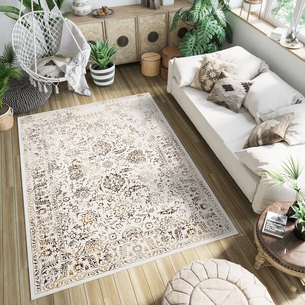 Makro Abra Kusový koberec GOLDEN MZ45J Klasický Moderní krémový Rozměr: 80x150 cm