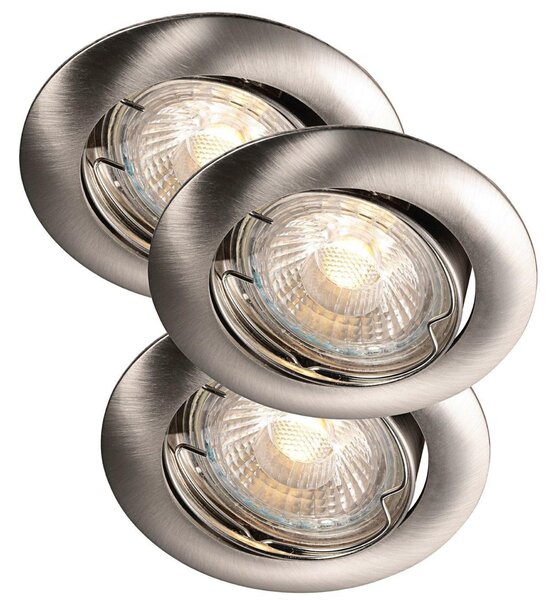 NORDLUX vestavné svítidlo Recess 3-Kit LED COB 3x3W GU10 kartáč. ocel 84650032