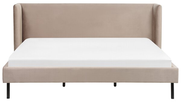 Postel Umělý samet ARETTE 180 x 200 cm Taupe