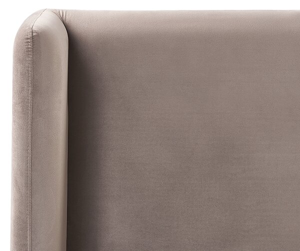 Postel Umělý samet ARETTE 180 x 200 cm Taupe