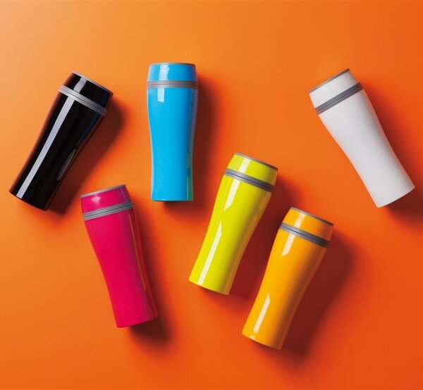 Termohrnek s push systémem, XD Design, 400 ml, žlutý