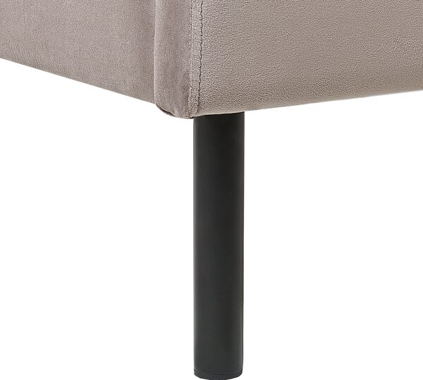 Postel Umělý samet ARETTE 180 x 200 cm Taupe