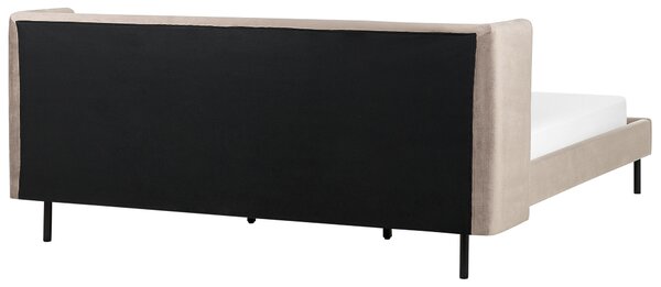 Postel Umělý samet ARETTE 180 x 200 cm Taupe