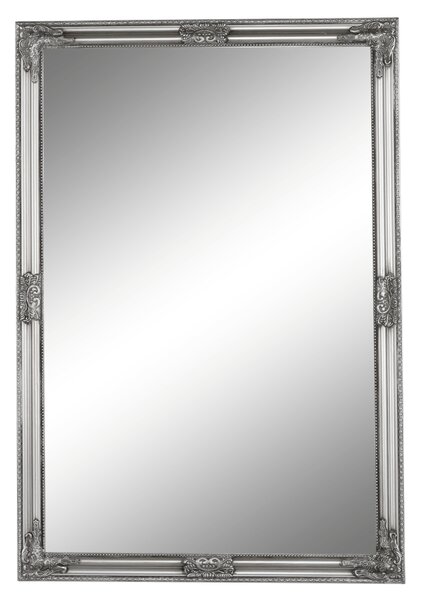 TEMPO Zrcadlo, stříbrný dřevěný rám, MALKIA TYP 11