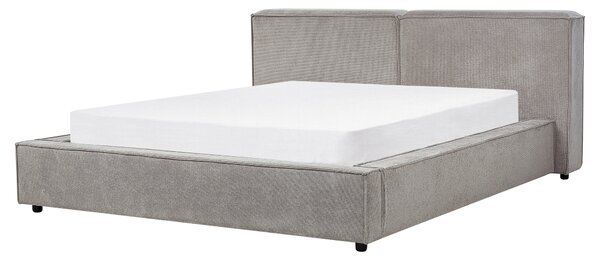 Manšestrová postel 160 x 200 cm šedá LINARDS