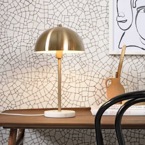 IT´S ABOUT ROMI IT'S Stolní lampa Toulouse s mramorovým podstavcem, Bílá / opál, Obývací pokoj / jídelna, kov