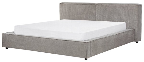 Manšestrová postel 180 x 200 cm šedá LINARDS