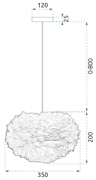 Toolight Rea, Závěsné svítidlo Feather APP334-3CP Grey, OSW-00428