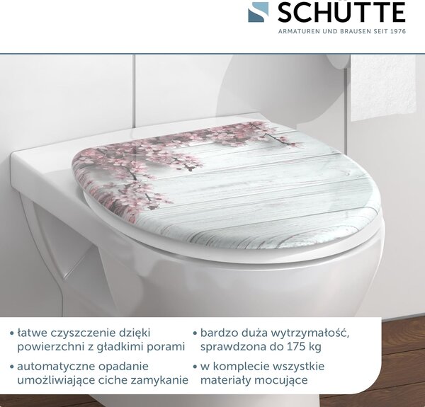 Eisl Sanitär WC prkénko Duroplast Soft Close Flowers and Wood 82197