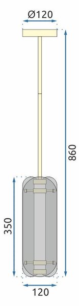 Toolight Toolight, LED stropní svítidlo 25W, APP1676-CP, černá-zlatá, OSW-06407