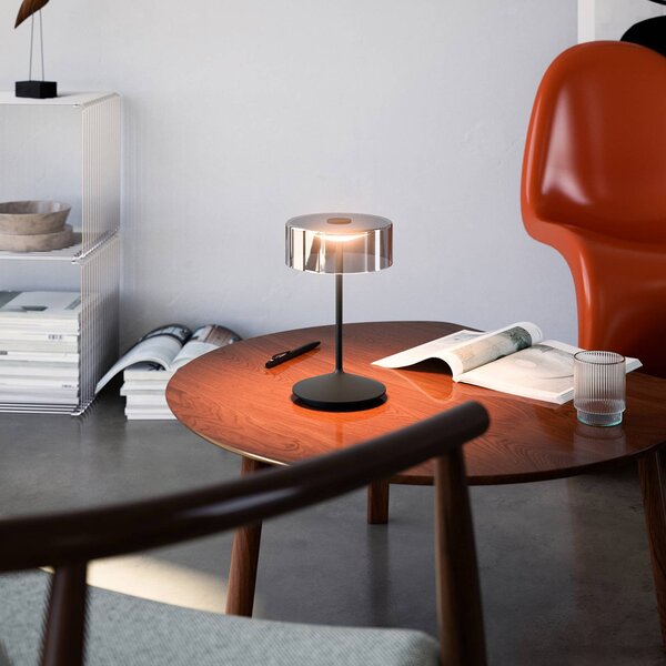 Sigor Nabíjecí stolní lampa Numotion LED, černá, sklo, IP54, stmívatelná, stmívatelný, Černá, Obývací pokoj / jídelna, Sklo, Moderní