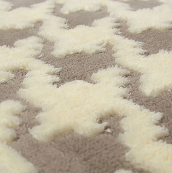 Tutumi Plyšový koberec Clover Pepitka Beige Rozměr (cm): 140 x 200