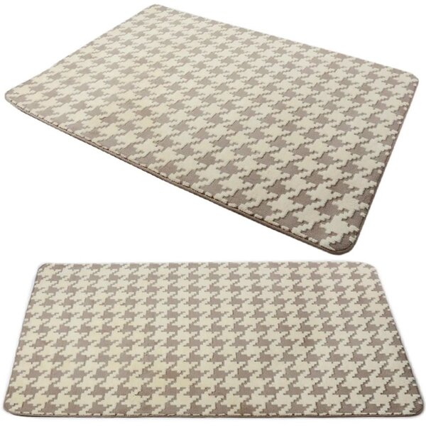 Tutumi Plyšový koberec Clover Pepitka Beige Rozměr (cm): 140 x 200