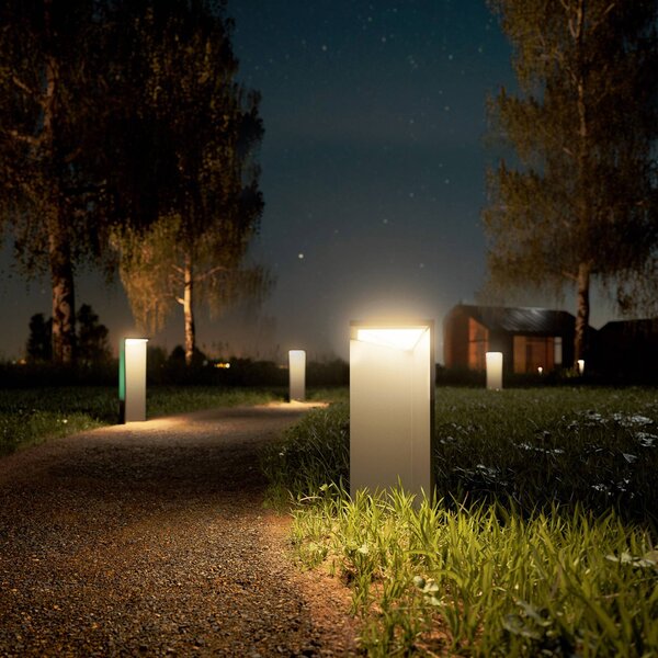 Sigor LED dobíjecí solární světlo Nusolar antracit, výška 34 cm, stmívatelný, Hliník / šedá / zinek, Hliník, Moderní, Solární lampy