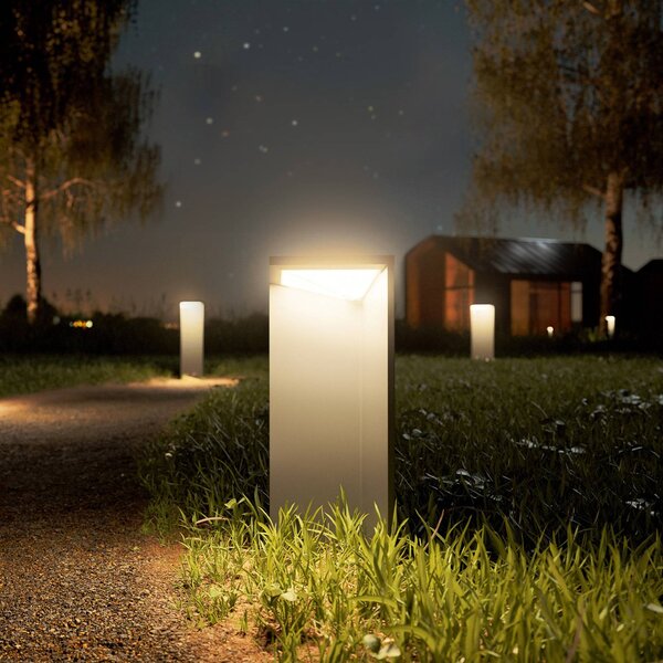 Sigor LED dobíjecí solární světlo Nusolar antracit, výška 34 cm, stmívatelný, Hliník / šedá / zinek, Hliník, Moderní, Solární lampy