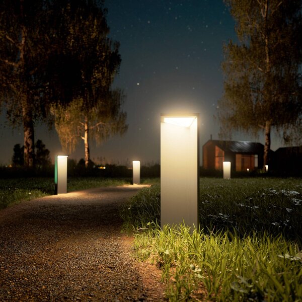 Sigor LED dobíjecí solární světlo Nusolar antracit, výška 50 cm, stmívatelný, Hliník / šedá / zinek, Hliník, Moderní, Solární lampy