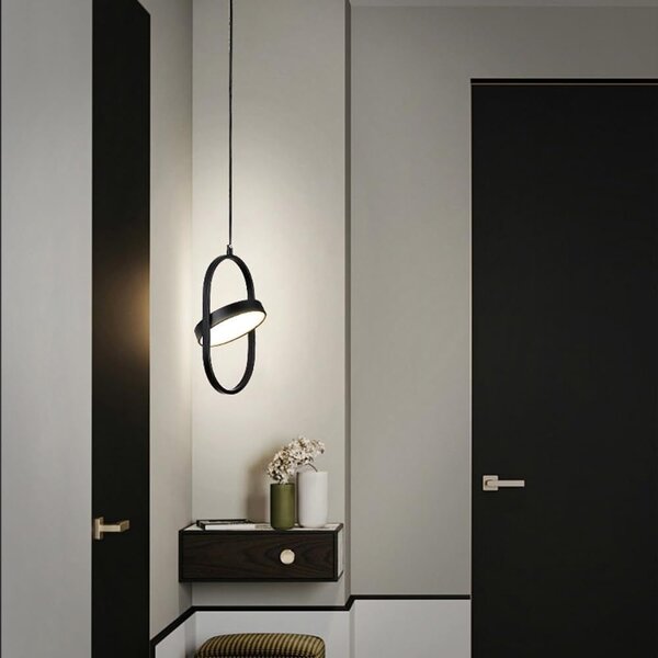 Toolight Toolight, LED závěsné svítidlo 18W, 4000K, APP1554-CP, černá, OSW-05662