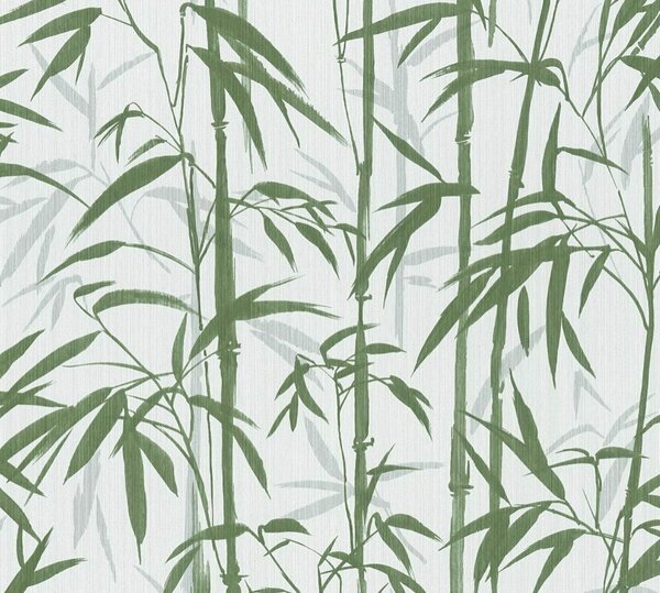 A.S. Création | Vliesová tapeta na zeď Michalsky 4 37989-3 | 0,53 x 10,05 m | zelená, bílá