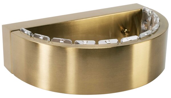 Toolight Toolight, LED nástěnné křišťálové svítidlo APP1509-CP, zlatá matná, OSW-06792