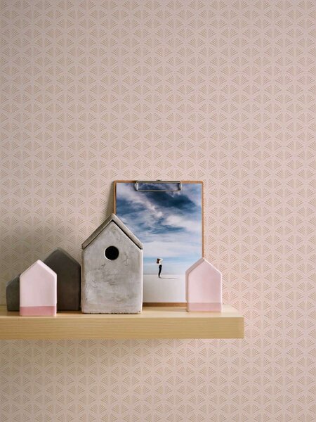 A.S. Création | Vliesová tapeta na zeď Trendwall 2 37957-2 | 0,53 x 10,05 m | béžová, metalická, růžová