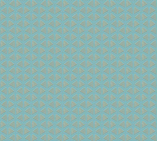 A.S. Création | Vliesová tapeta na zeď Trendwall 2 37957-4 | 0,53 x 10,05 m | tyrkysová, zelená, modrá, zlatá