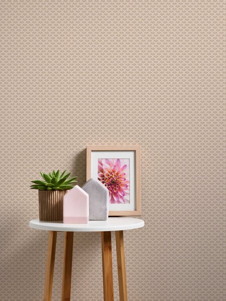 A.S. Création | Vliesová tapeta na zeď Trendwall 2 37958-2 | 0,53 x 10,05 m | béžová, metalická, růžová
