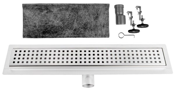 BPS-koupelny Sprchový odtokový žlab DL01 QUBE G3 HYD-2641 50 cm, satén