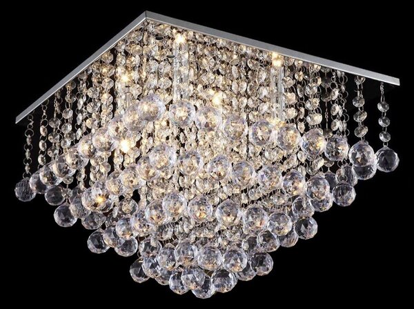 Toolight - Křišťálová stropní lampa 8xE14 60W 392203, chromová, OSW-04015