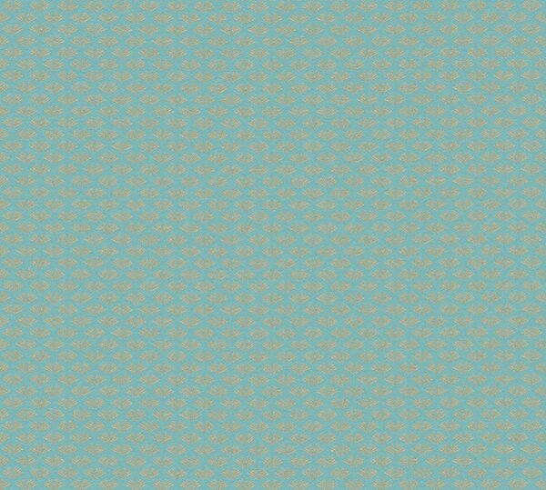 A.S. Création | Vliesová tapeta na zeď Trendwall 2 37958-4 | 0,53 x 10,05 m | tyrkysová, zelená, modrá, zlatá