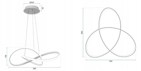 Toolight - LED stropní svítidlo + dálkový ovladač APP393-CP, chromová, OSW-06909