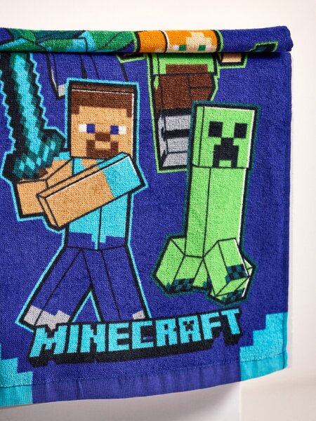 Sinsay - Bavlněný ručník Minecraft - modrá