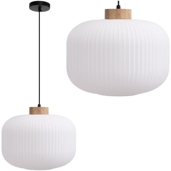 Toolight Toolight, stropní svítidlo ze skla 1xE27, bílá, OSW-04412