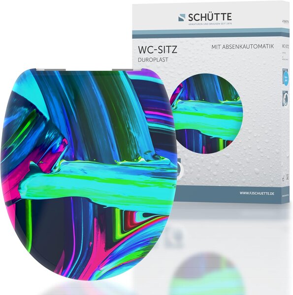 Eisl Sanitär WC prkénko Duroplast Soft Close Neon Paint 82191