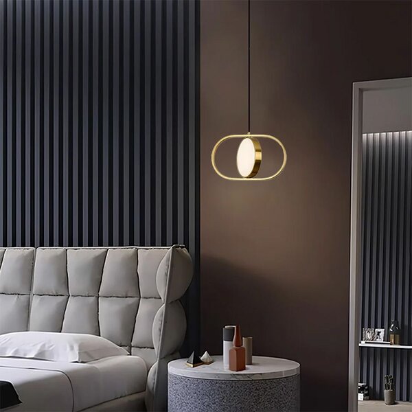 Toolight Toolight, LED závěsné osvětlení, 18W, 4000K, APP1555-CP, zlatá lesklá, OSW-05664