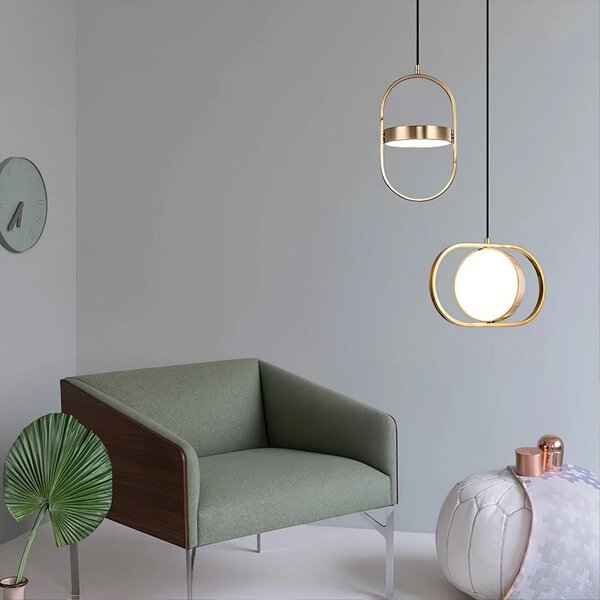 Toolight Toolight, LED závěsné osvětlení, 18W, 4000K, APP1555-CP, zlatá lesklá, OSW-05664