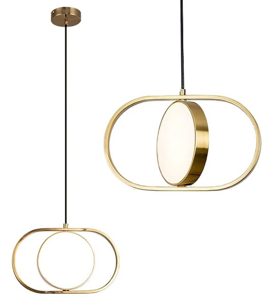 Toolight Toolight, LED závěsné osvětlení, 18W, 4000K, APP1555-CP, zlatá lesklá, OSW-05664