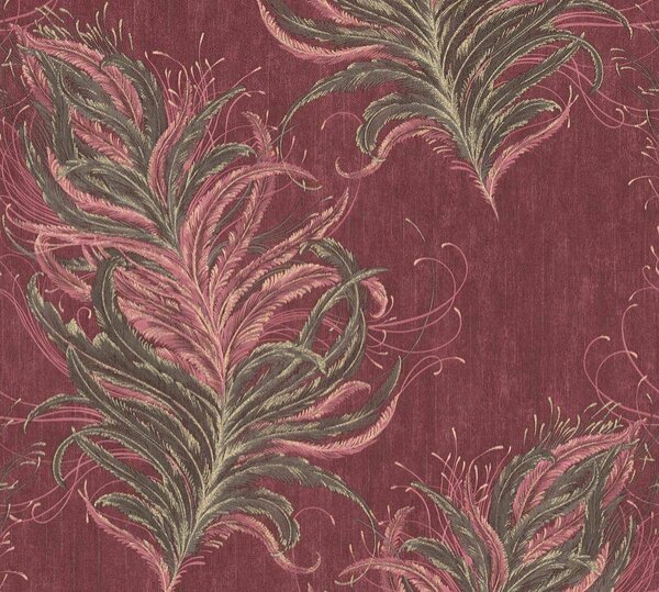 A.S. Création | Vliesová tapeta na zeď Mata Hari 38009-3 | 0,53 x 10,05 m | červená, šedá, růžová