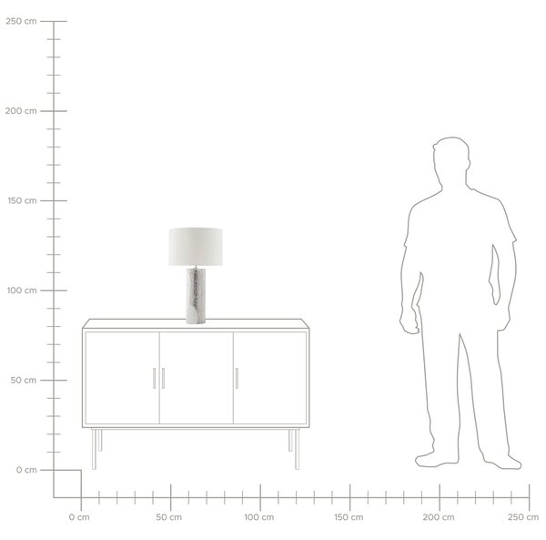 Stolní lampa AIKEN Porcelán Bílá
