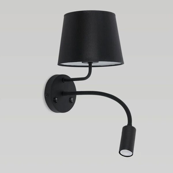 Toolight Toolight, nástěnné svítidlo LED 3W+1xE27 APP1610-2W, černá, OSW-01593