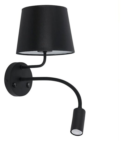 Toolight Toolight, nástěnné svítidlo LED 3W+1xE27 APP1610-2W, černá, OSW-01593