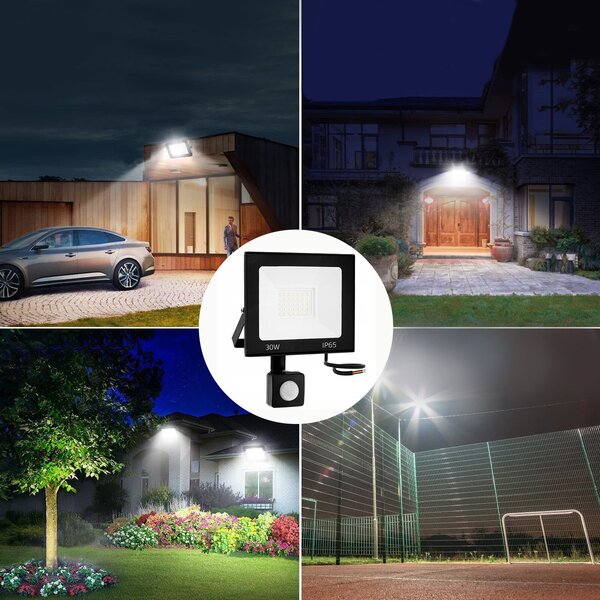 Toolight LED reflektor s pohybovým čidlem 30W RSL007-30N