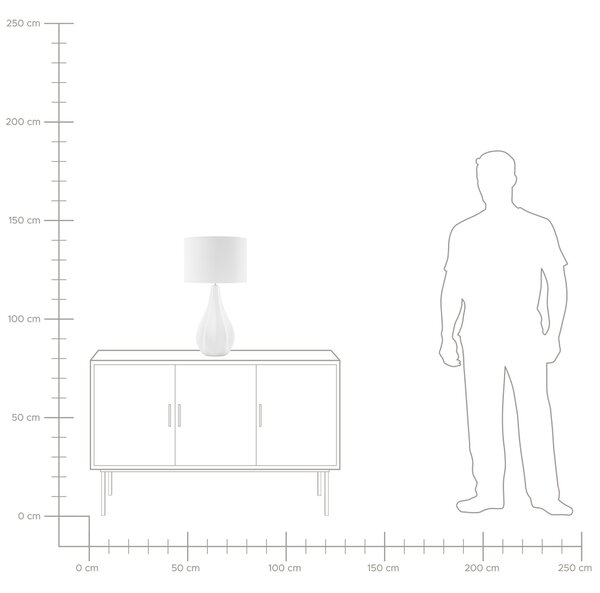 Stolní lampa SANTEE Porcelán Krémově bílá
