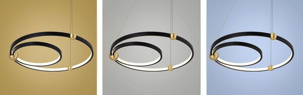 Toolight Kruhová LED lampa + dálkové ovládání APP692-30-50 černá